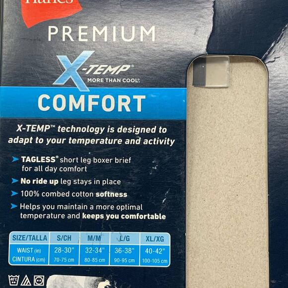 Hanes Men's Premium X-Temp Tagless Boxer Briefs Size Small 28-30" - Picture 4 of 6